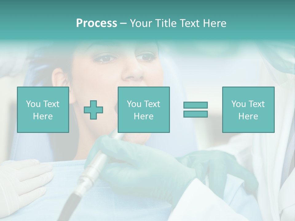 Tooth Woman Drilling PowerPoint Template