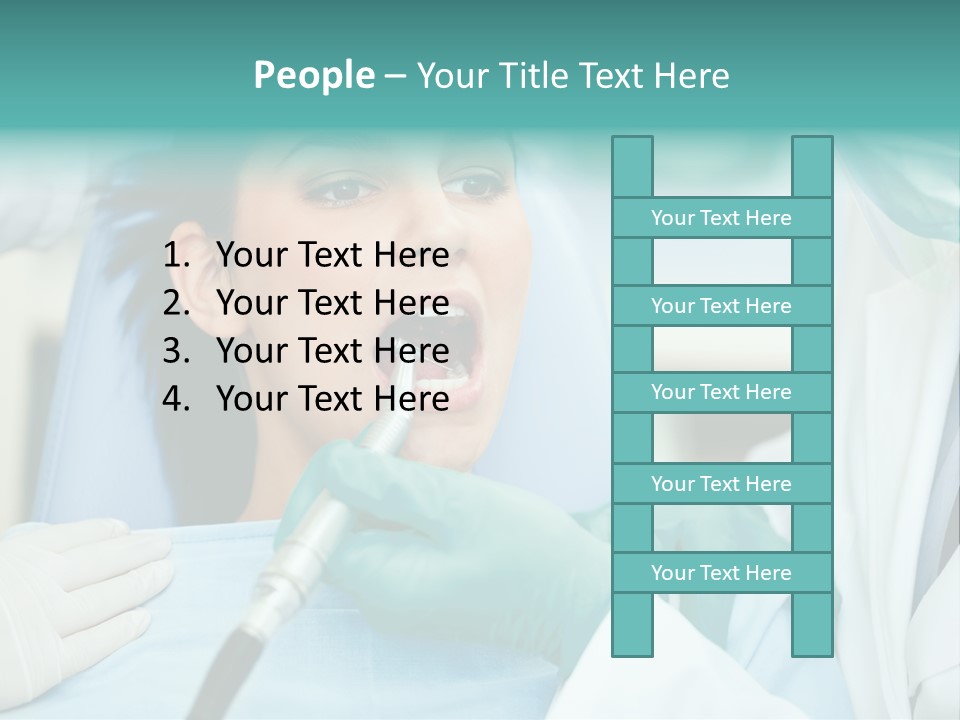 Tooth Woman Drilling PowerPoint Template