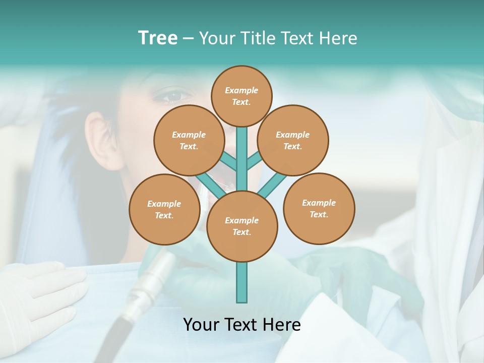 Tooth Woman Drilling PowerPoint Template