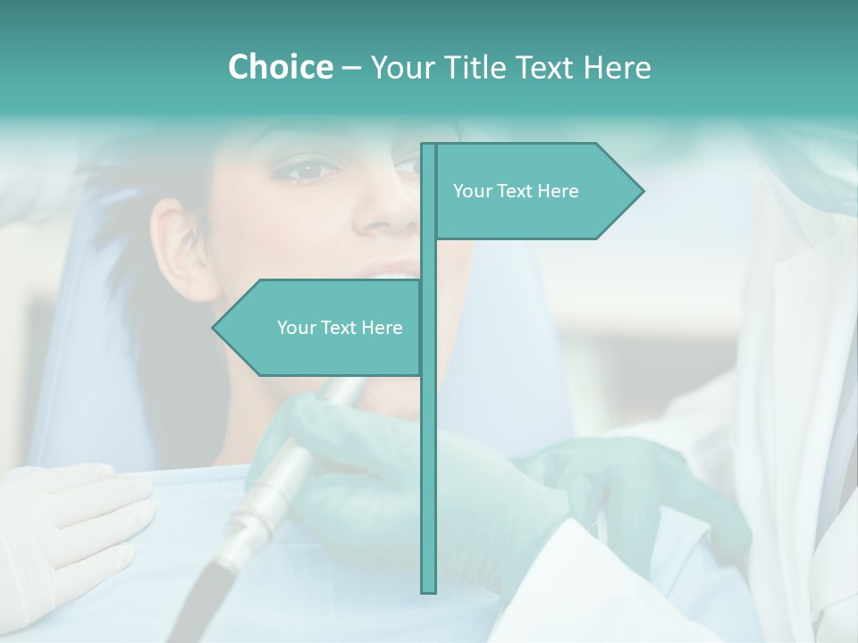 Tooth Woman Drilling PowerPoint Template