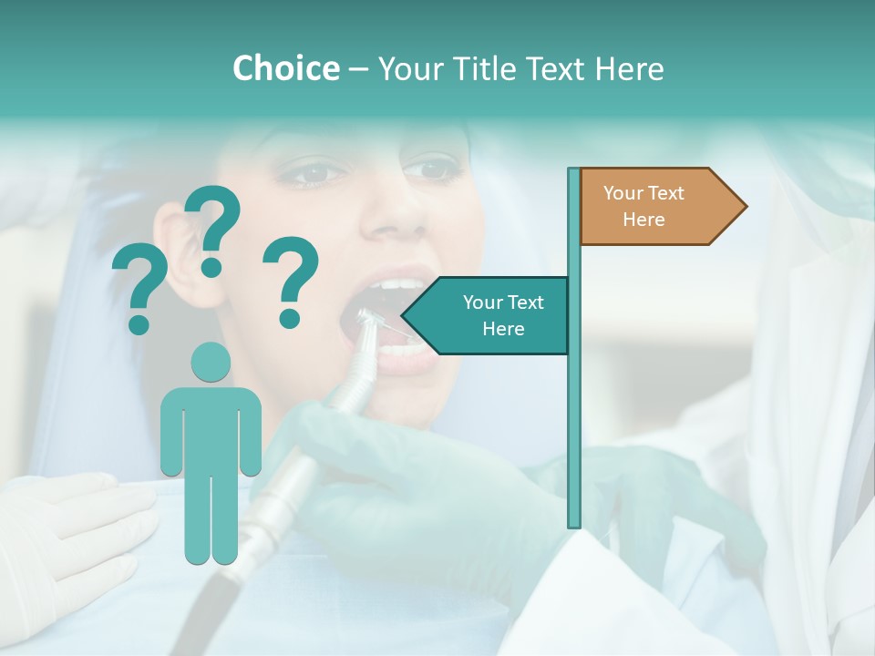 Tooth Woman Drilling PowerPoint Template