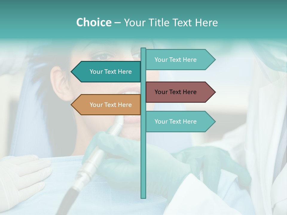 Tooth Woman Drilling PowerPoint Template