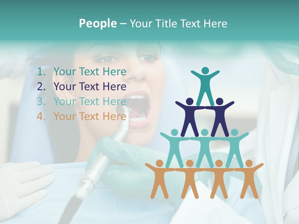 Tooth Woman Drilling PowerPoint Template