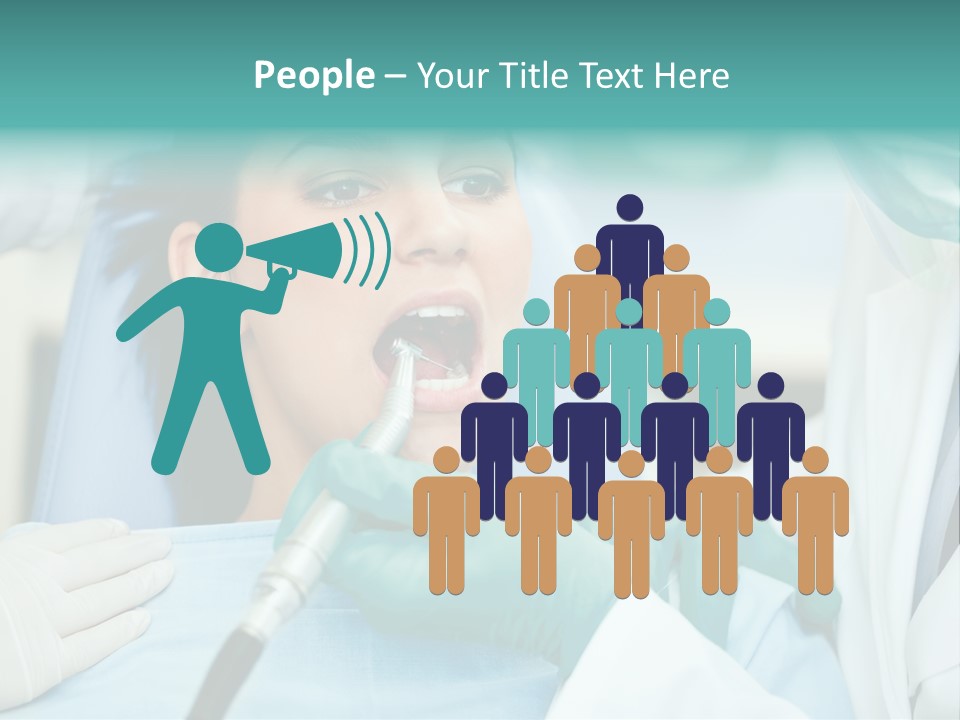 Tooth Woman Drilling PowerPoint Template