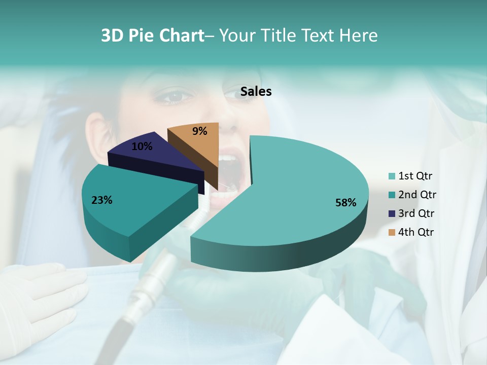 Tooth Woman Drilling PowerPoint Template
