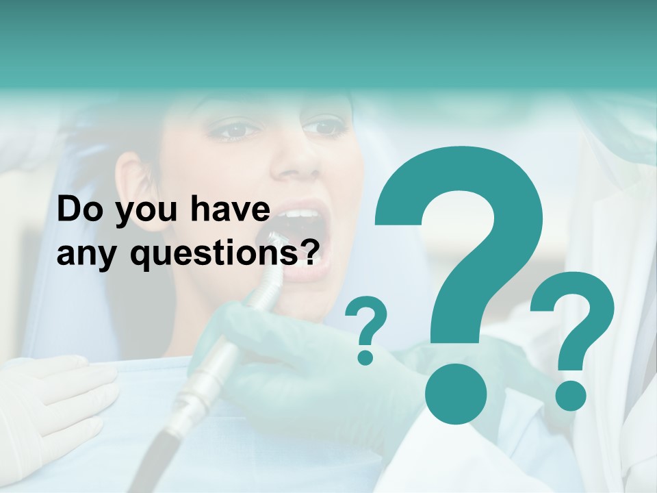 Tooth Woman Drilling PowerPoint Template