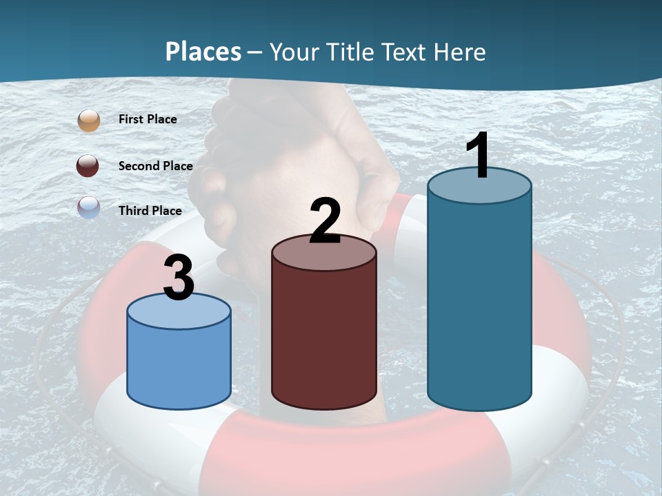 Red Protection Hands PowerPoint Template