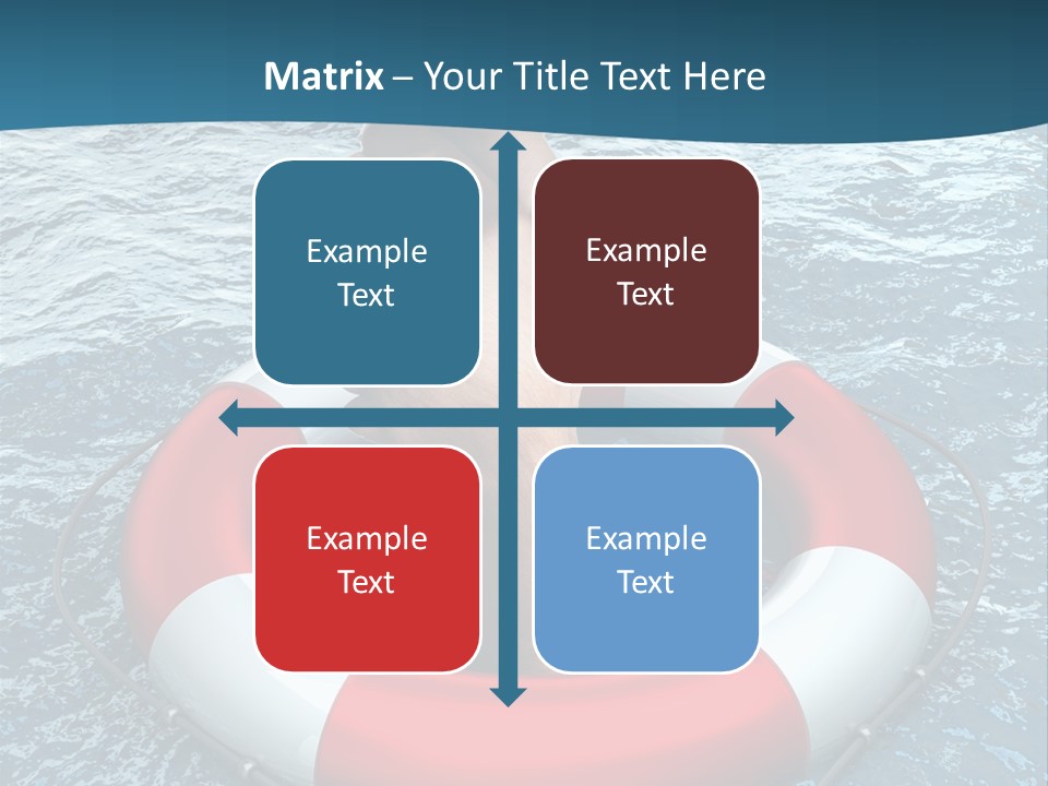 Red Protection Hands PowerPoint Template