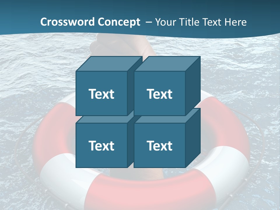 Red Protection Hands PowerPoint Template