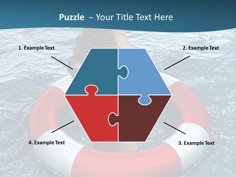 Red Protection Hands PowerPoint Template