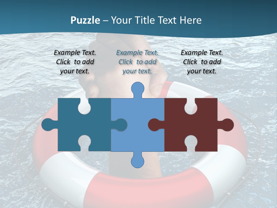 Red Protection Hands PowerPoint Template