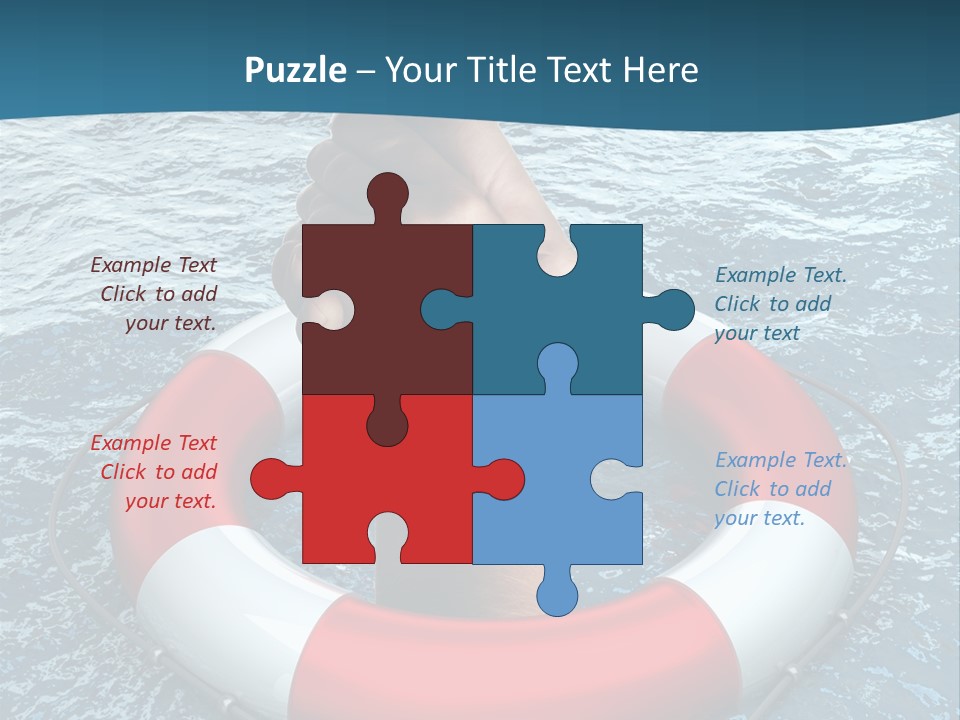 Red Protection Hands PowerPoint Template