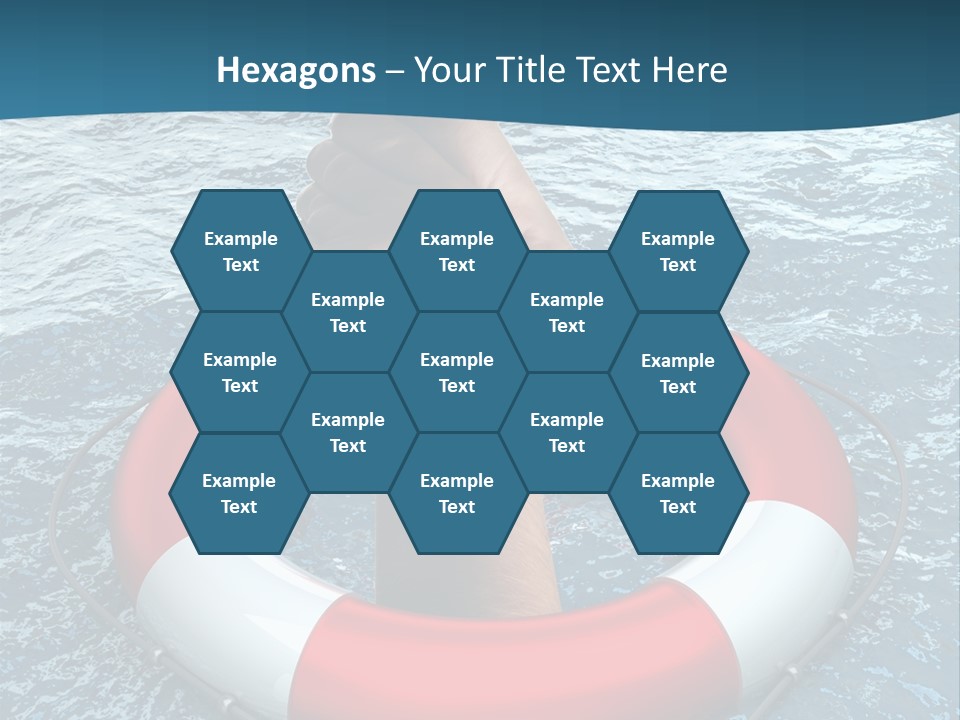 Red Protection Hands PowerPoint Template