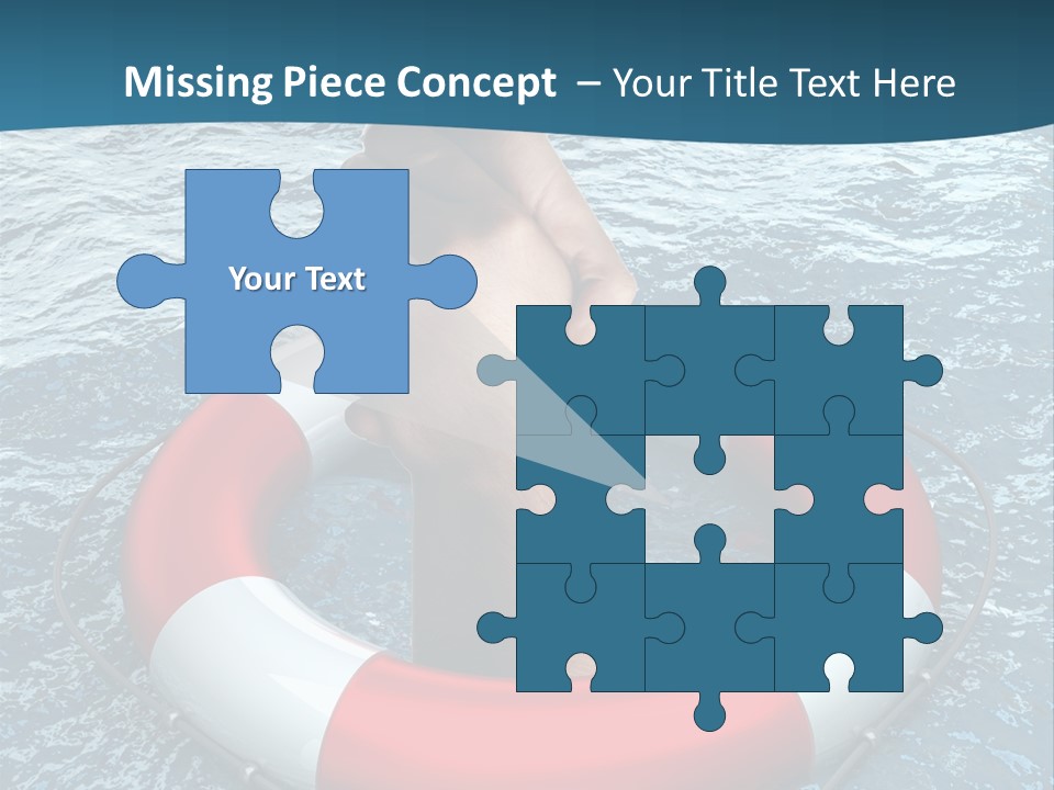 Red Protection Hands PowerPoint Template