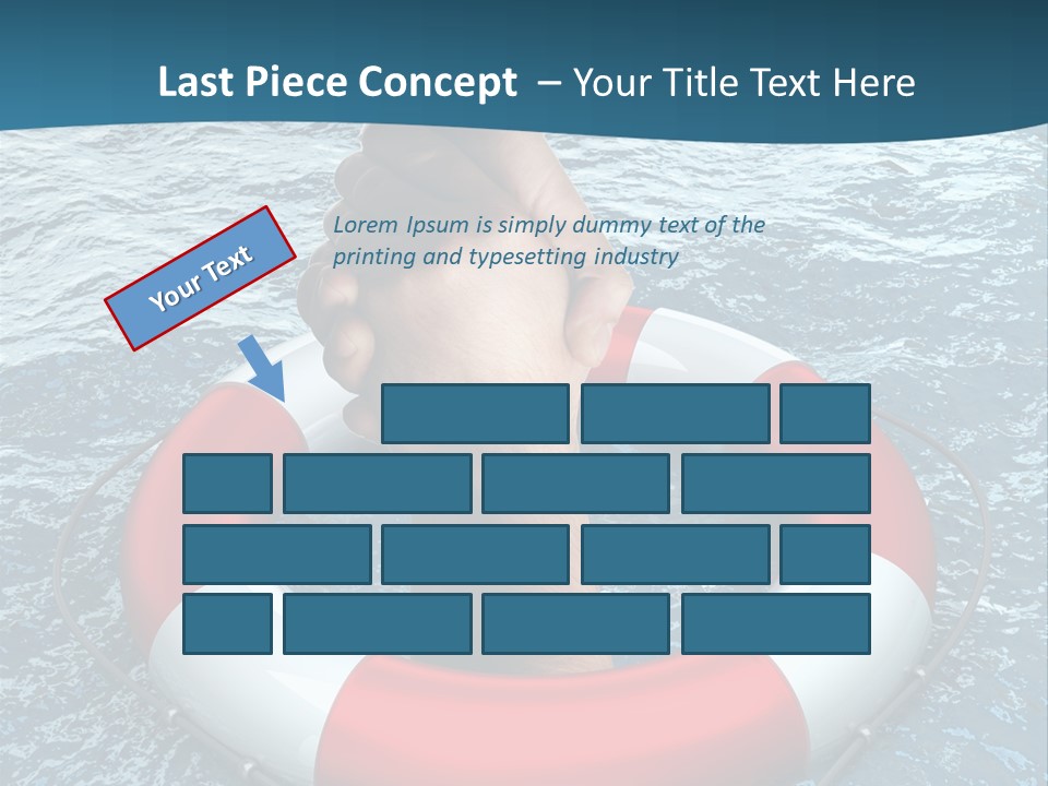 Red Protection Hands PowerPoint Template