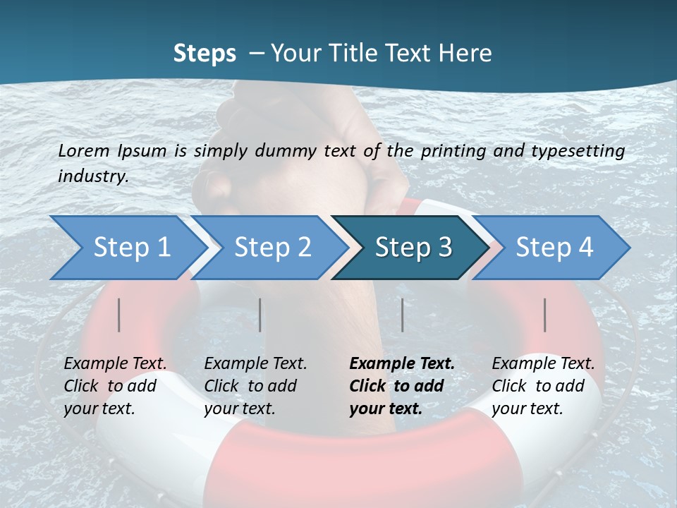 Red Protection Hands PowerPoint Template