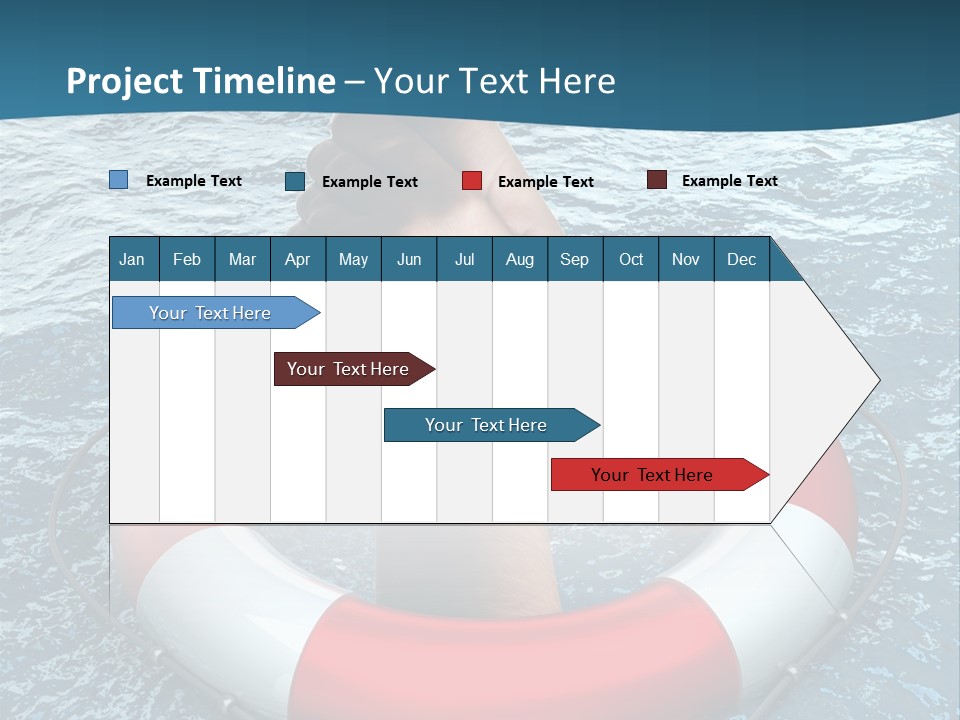 Red Protection Hands PowerPoint Template