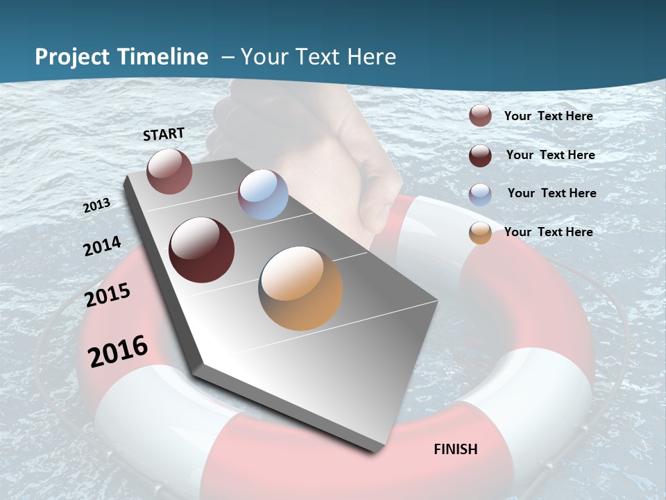 Red Protection Hands PowerPoint Template