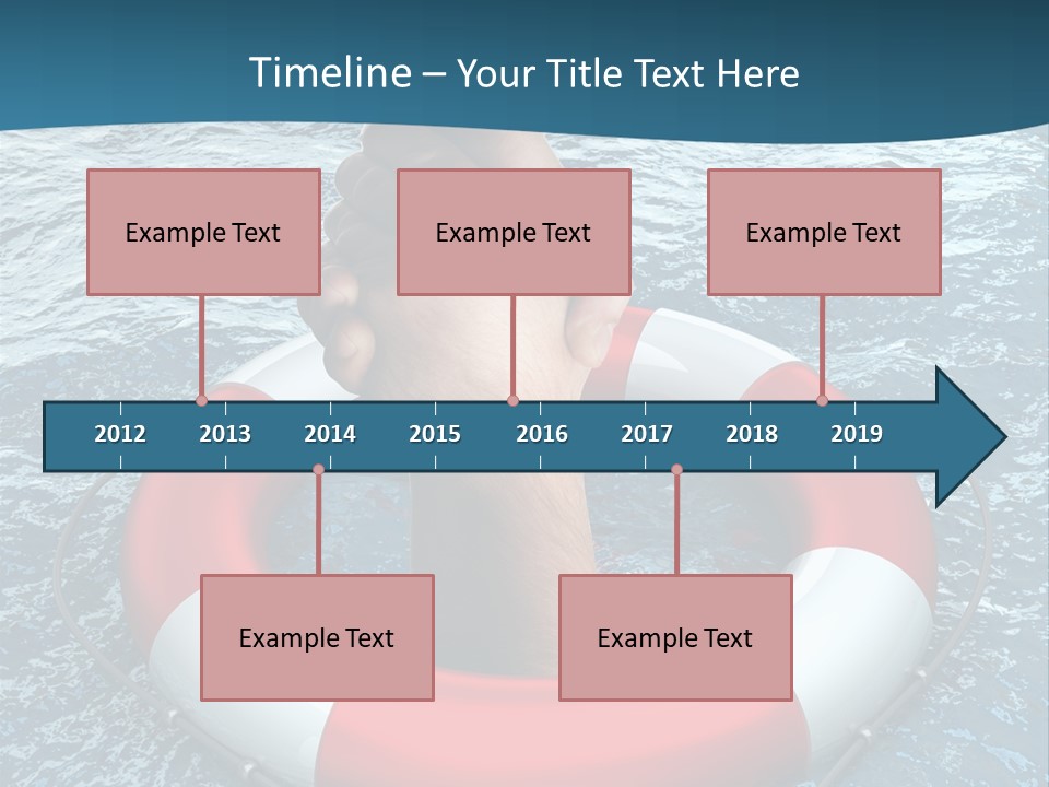 Red Protection Hands PowerPoint Template