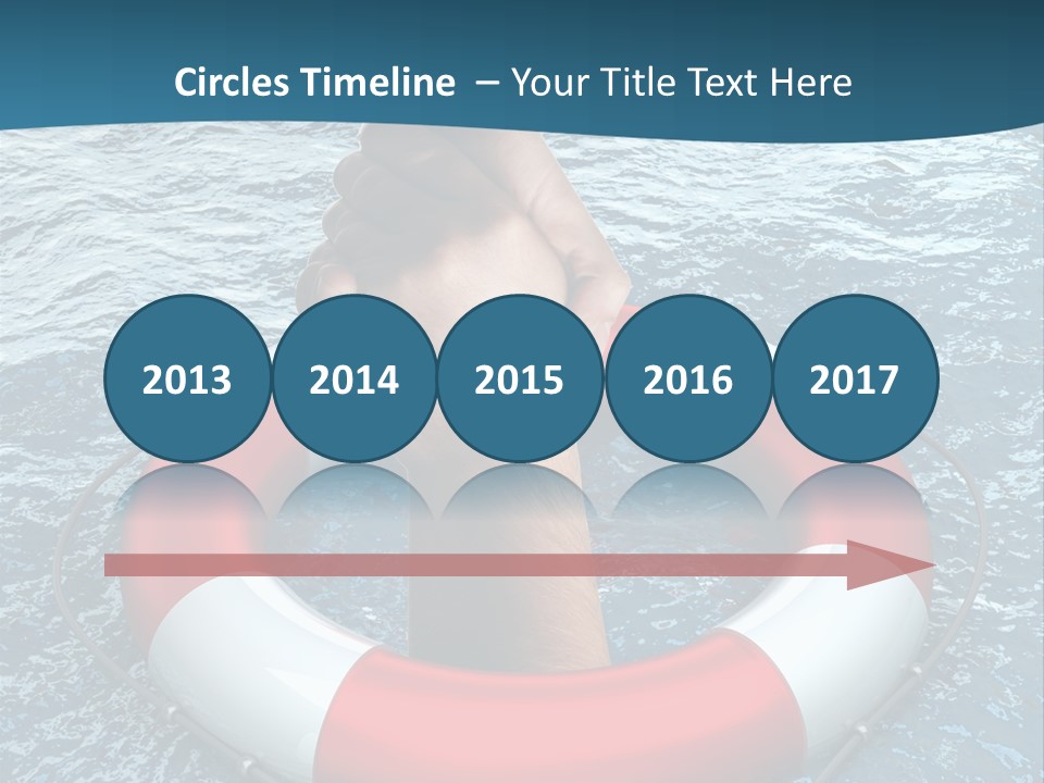 Red Protection Hands PowerPoint Template