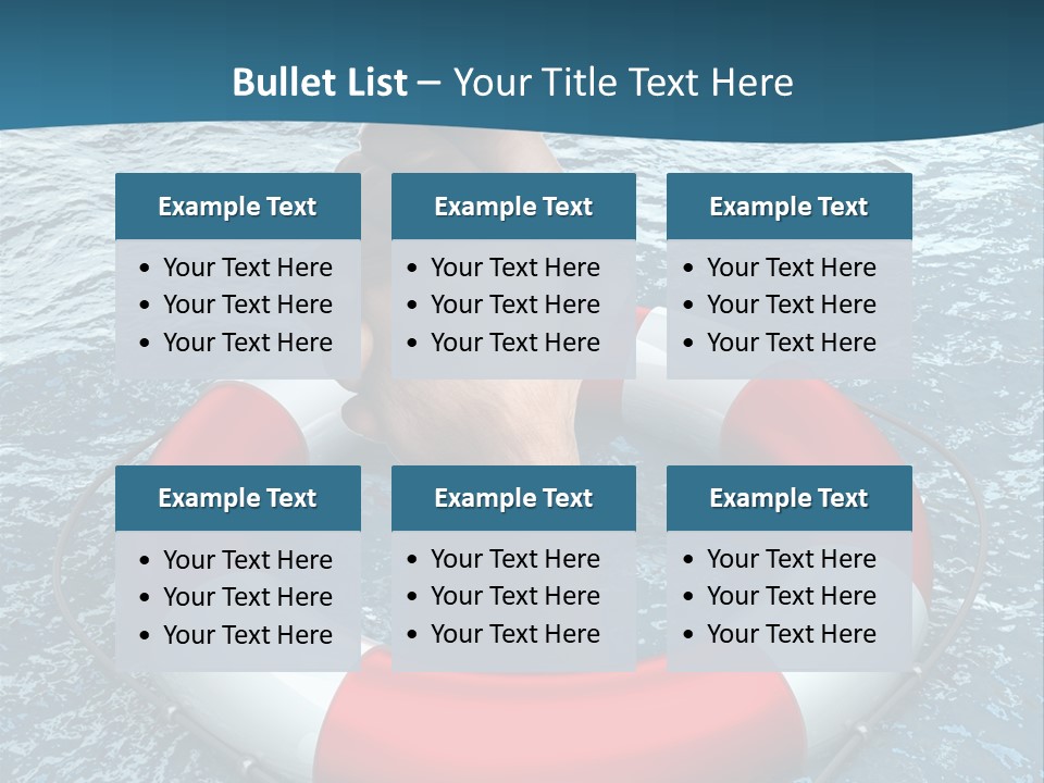 Red Protection Hands PowerPoint Template