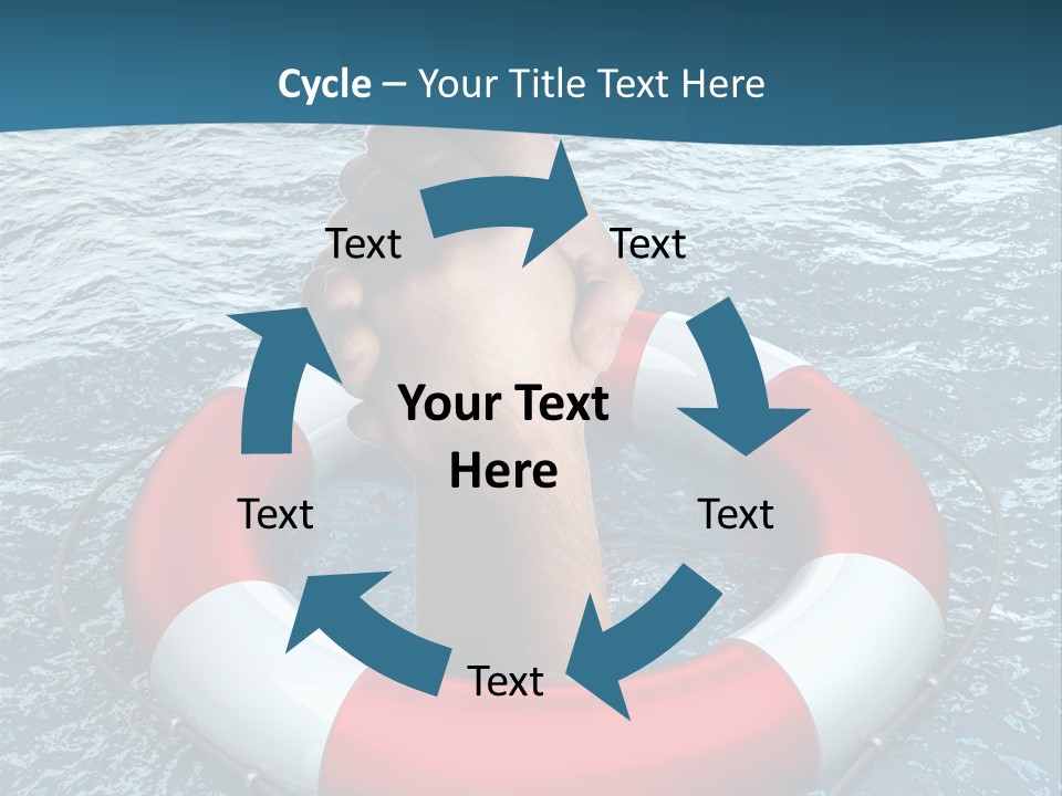 Red Protection Hands PowerPoint Template