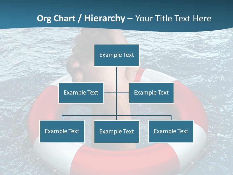 Red Protection Hands PowerPoint Template