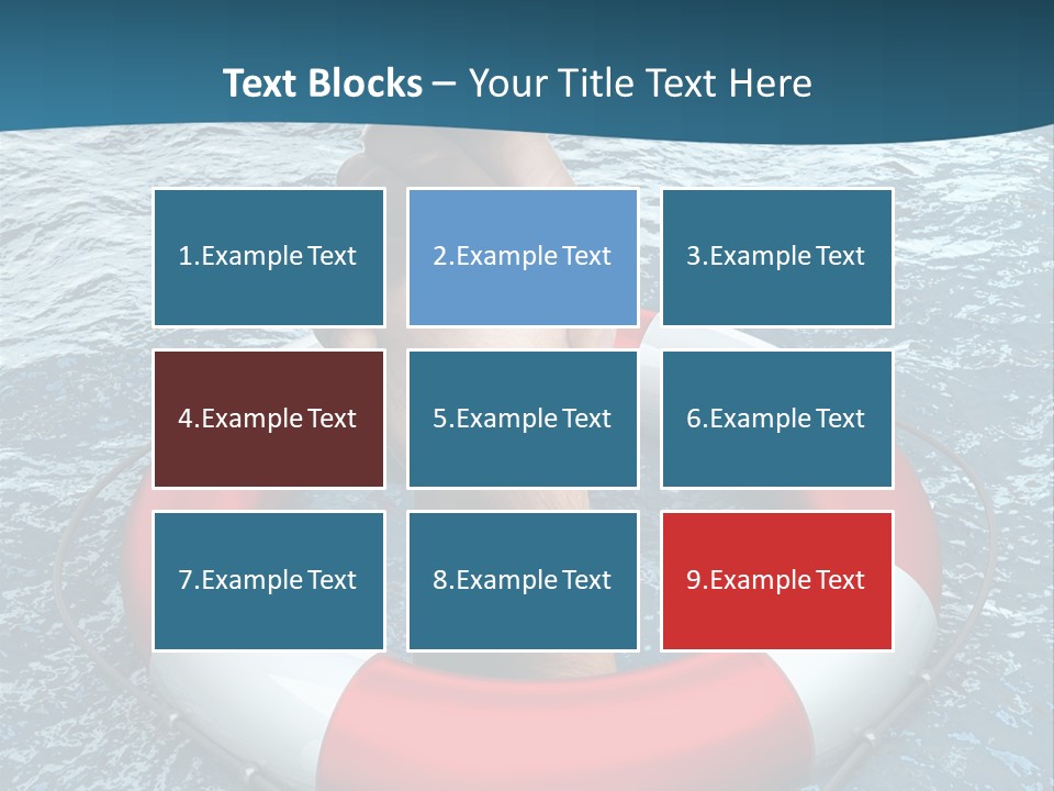 Red Protection Hands PowerPoint Template