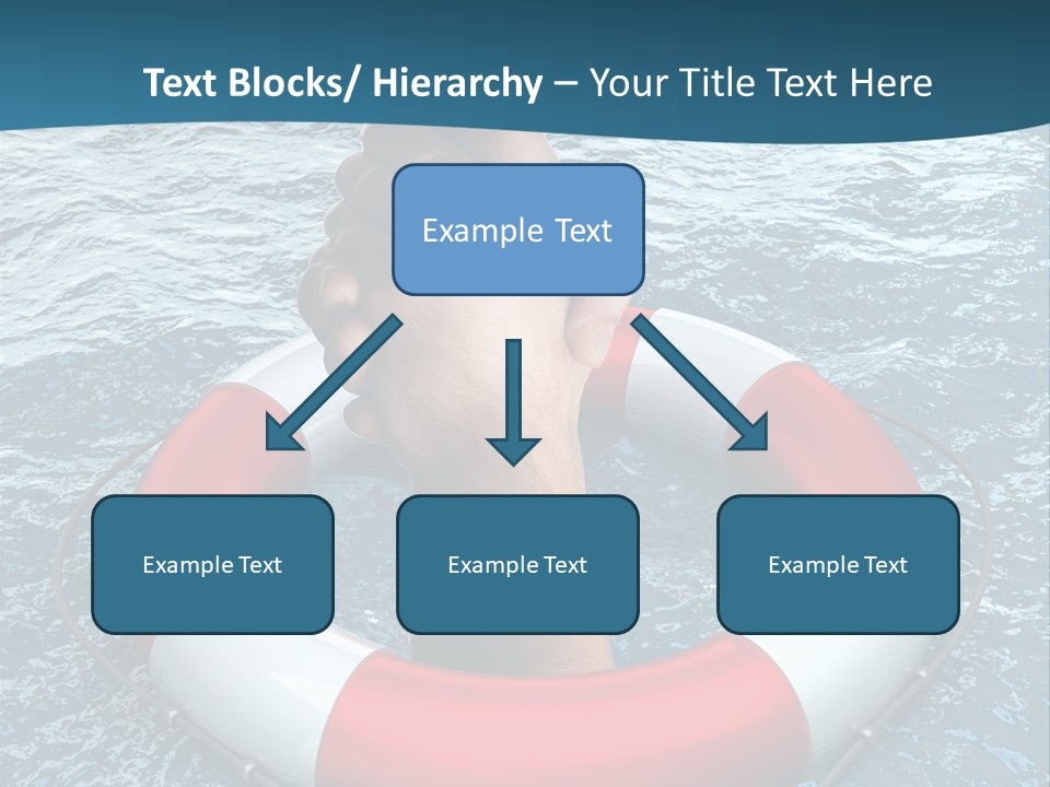 Red Protection Hands PowerPoint Template