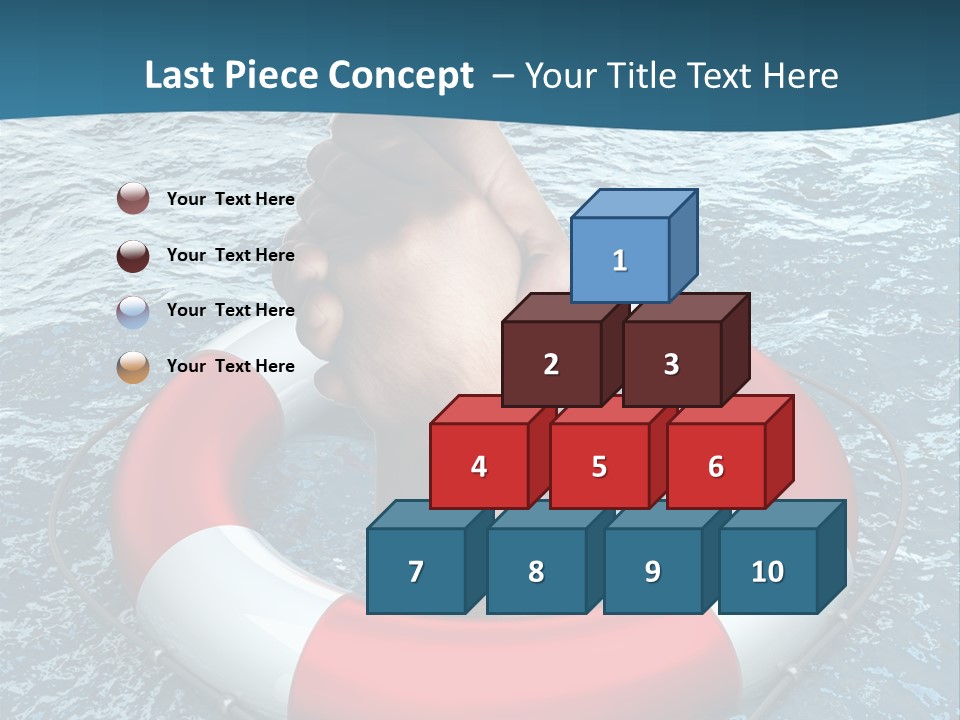 Red Protection Hands PowerPoint Template