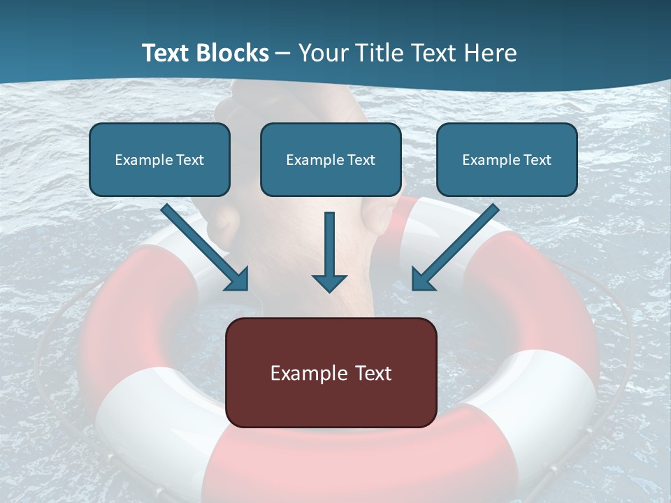 Red Protection Hands PowerPoint Template