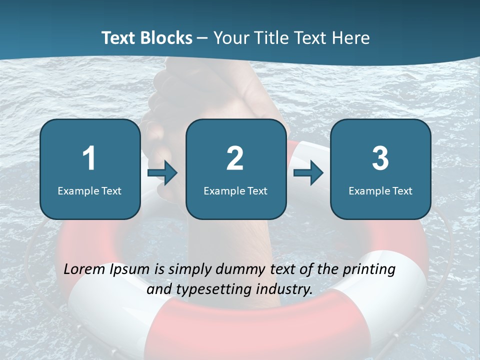 Red Protection Hands PowerPoint Template