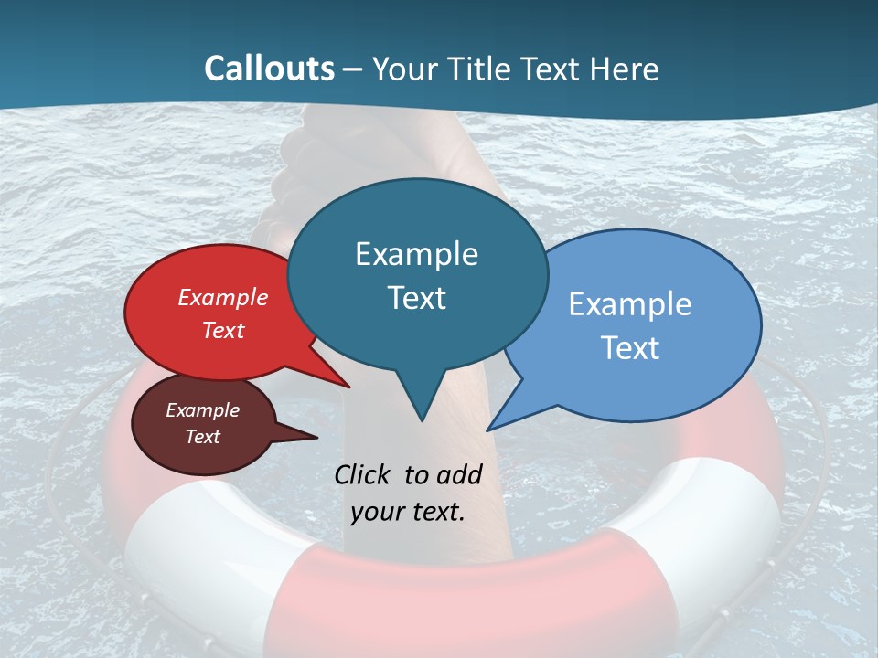 Red Protection Hands PowerPoint Template