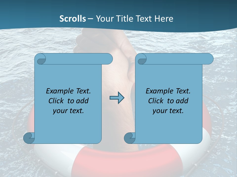 Red Protection Hands PowerPoint Template