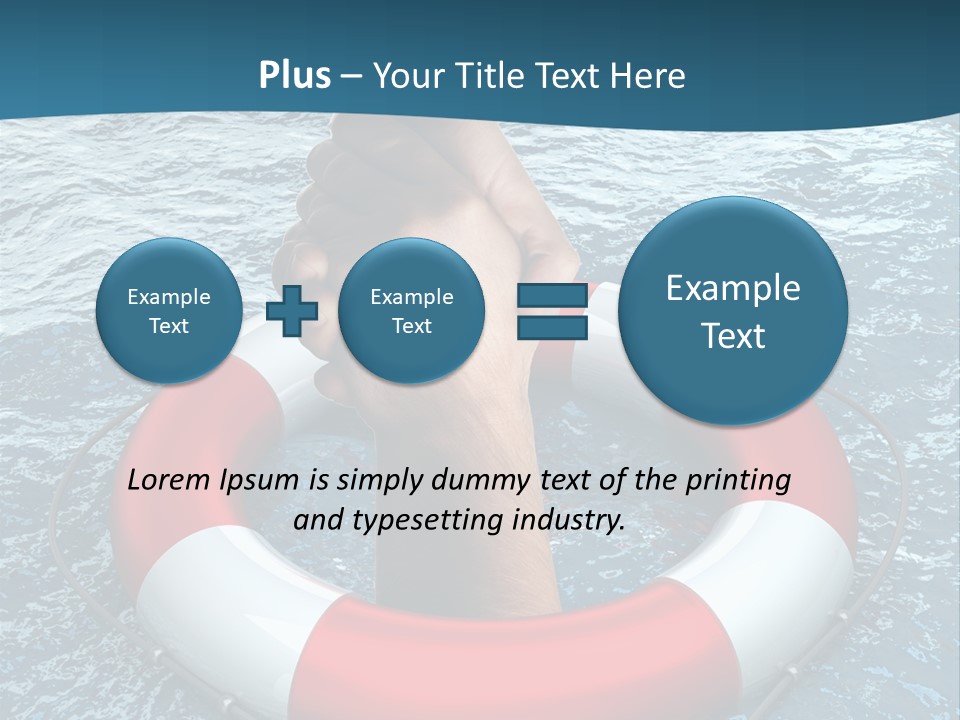 Red Protection Hands PowerPoint Template