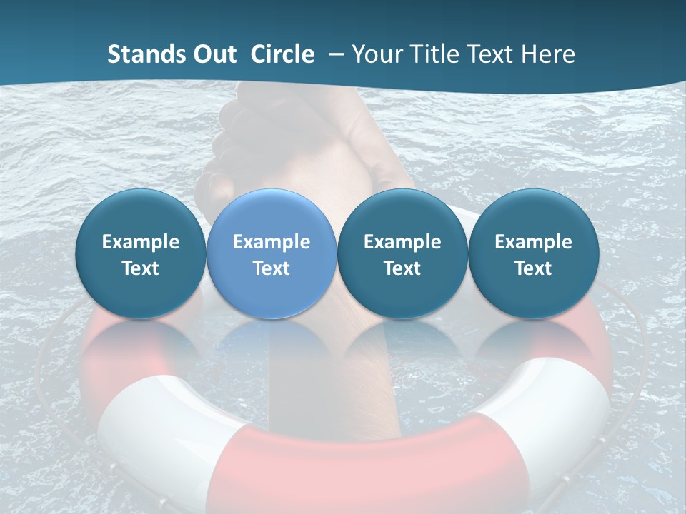 Red Protection Hands PowerPoint Template