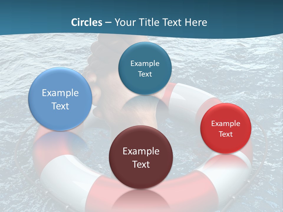 Red Protection Hands PowerPoint Template