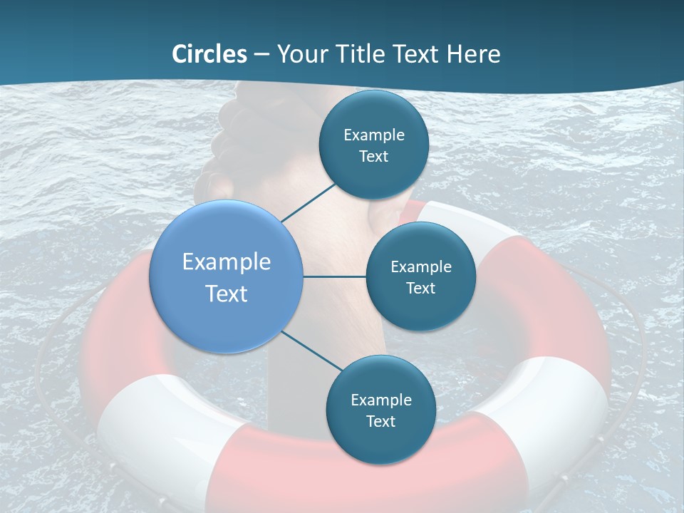 Red Protection Hands PowerPoint Template