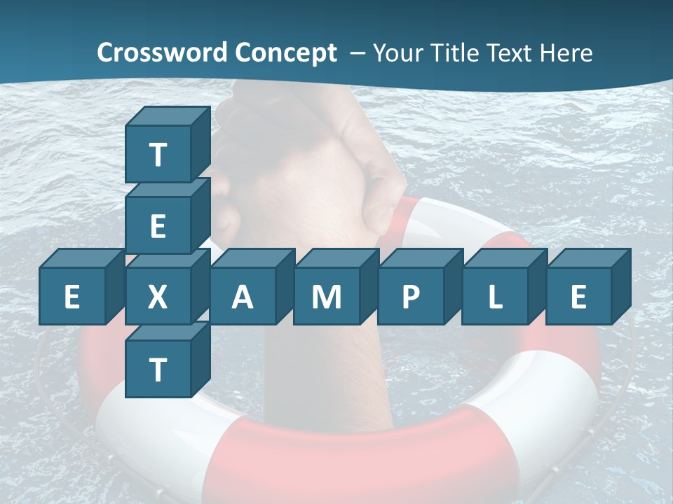 Red Protection Hands PowerPoint Template