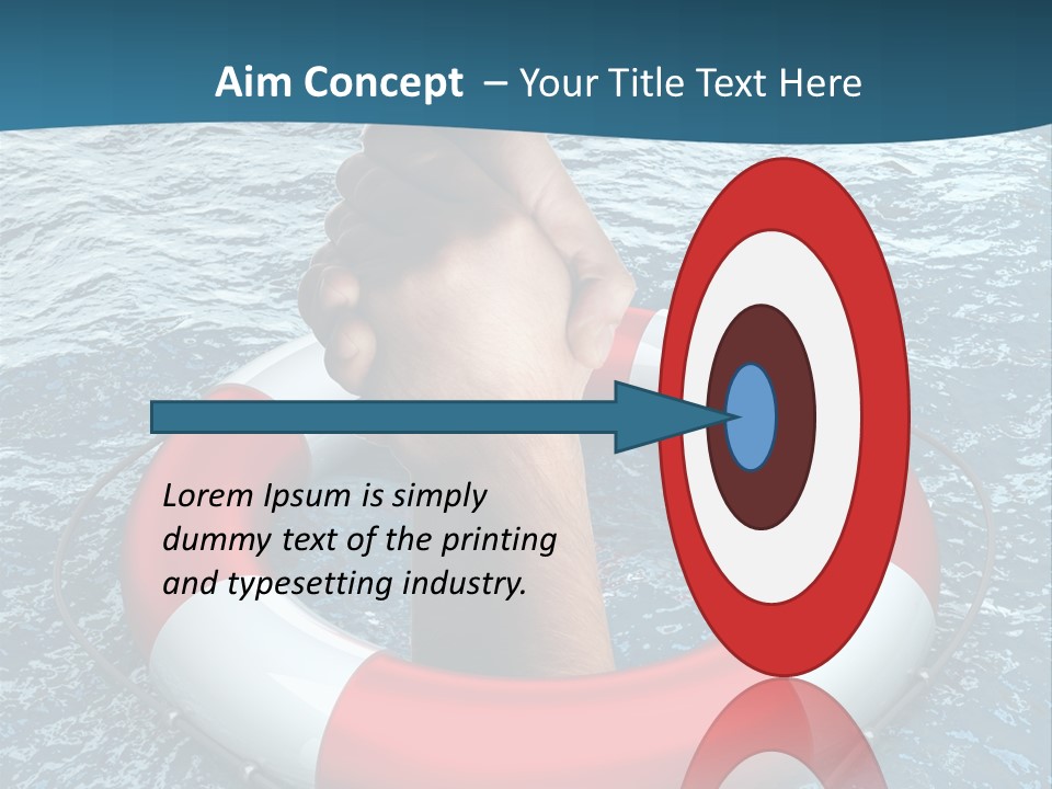 Red Protection Hands PowerPoint Template