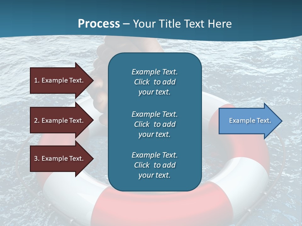 Red Protection Hands PowerPoint Template