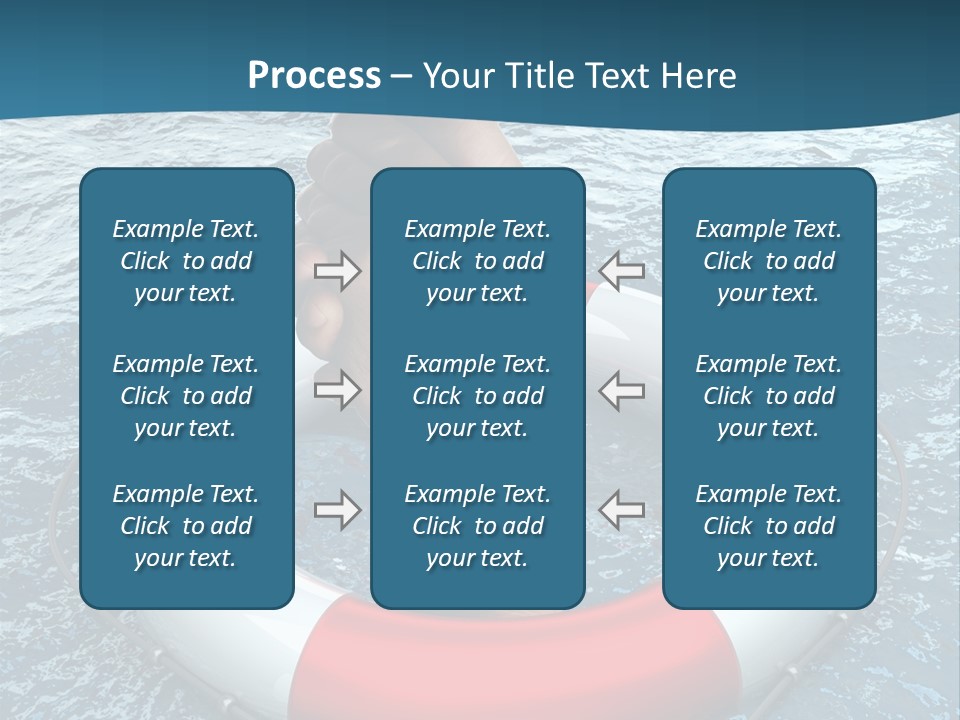 Red Protection Hands PowerPoint Template