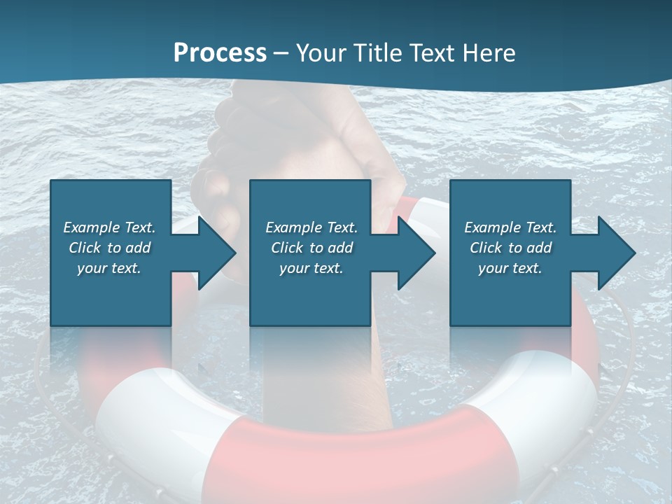 Red Protection Hands PowerPoint Template
