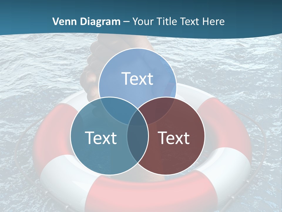 Red Protection Hands PowerPoint Template