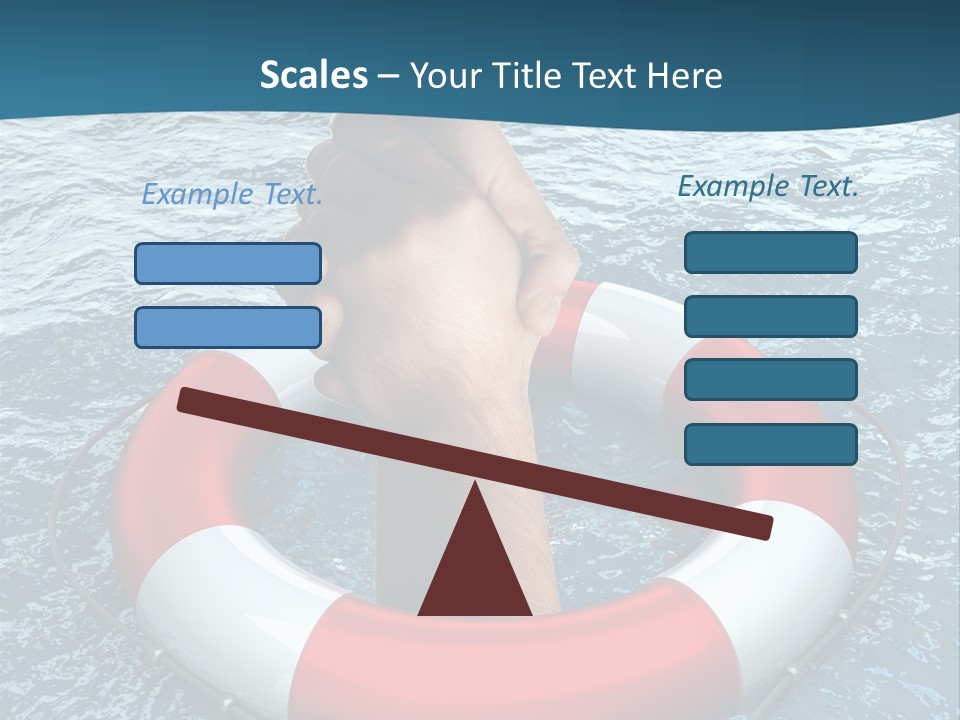 Red Protection Hands PowerPoint Template