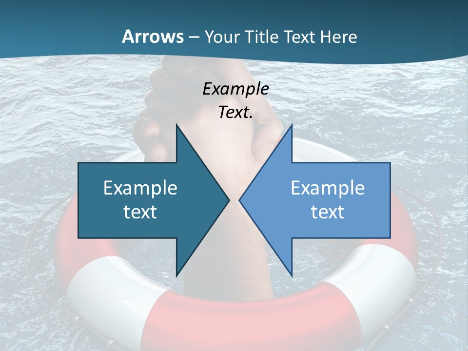 Red Protection Hands PowerPoint Template