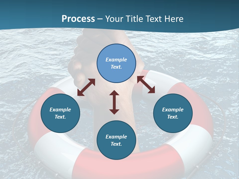 Red Protection Hands PowerPoint Template