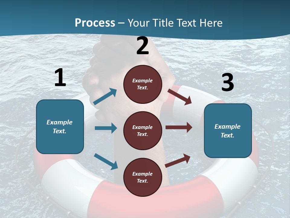 Red Protection Hands PowerPoint Template