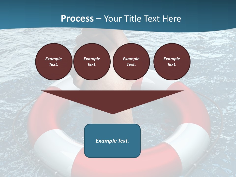 Red Protection Hands PowerPoint Template