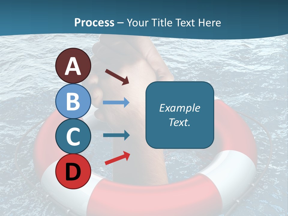 Red Protection Hands PowerPoint Template
